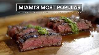 Miamis 1 Steak Skirt Steak Grilled AKA Churrasco Recipe [upl. by Adekahs]