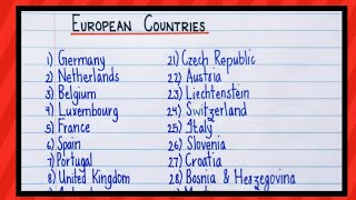 list of European countriescountries of Europe [upl. by Nodyl]