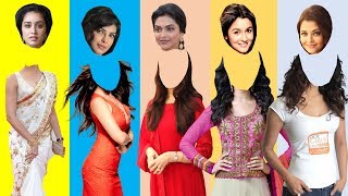 Bollywood Actress Wrong Heads Fun Video  Whats your guess [upl. by Hatty]