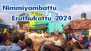 நிம்மியம்பட்டு காளை விடும் திருவிழா  Nimaiyambattu Eruthukattu 2024  Love King tv [upl. by Ellerad]