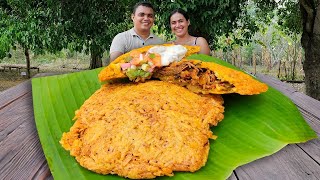 ✅️Trucos para hacer ARAÑA DE PLÁTANO RELLENO DE CARNE en vino Receta de PATACÓN RELLENO ❤️ [upl. by Trill956]