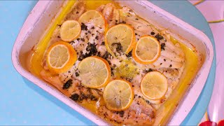 Branzino al limone  branzino al forno [upl. by Einaffets]