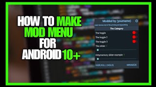 HOW TO MAKE MOD MENU ON ANDROID 1213 IN 2023 PART 1 [upl. by Urbain]