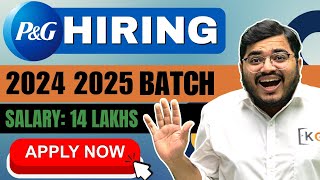 PampG Hiring 2024 amp 2025 Batch Students  Salary 14 Lakh  PampG Off Campus Drive for 2024 amp 2025 Batch [upl. by Nevai]