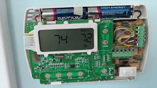 How to replace batteries in White and Rodgers thermostat [upl. by Mallon351]