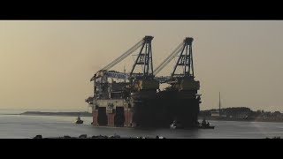 Saipem 7000 arrives in the Port of Rotterdam [upl. by Lekar]