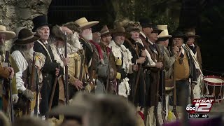 Alamo defenders honored during predawn reenactment [upl. by Assirrec]