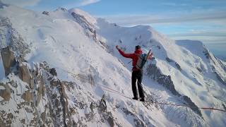 La Flamme Olympique de Paris 2024 portée au sommet de laiguille du Midi à ChamonixMontBlanc [upl. by Ahsienod]