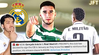 Real Madrid Want Goncalo Inacio in Winter Transfer Window   Best CB with Militao in Future [upl. by Bentlee]