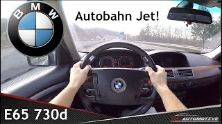 BMW 730d E65 2003 POV Test Drive  Acceleration 0  222 kmh [upl. by Inilahs]