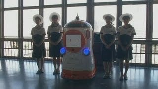 Super intelligent Amazing quadrilingual Japanese tour guide robot [upl. by Kubiak840]