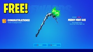 How to GET MINTY AXE PICKAXE for FREE Free Merry Mint Axe in Fortnite Chapter 5 2024 [upl. by Palma137]