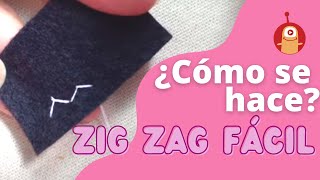 Cómo coser un zig zag a mano  Costura a mano fácil [upl. by Flodur]