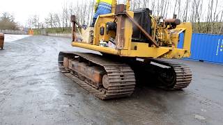 Loading CAT317 Excavator Into 40ft Container [upl. by Mailiw]