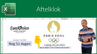 Aftelklok in Excel [upl. by Karlise]