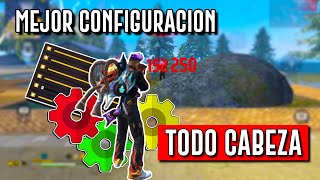 DOMINA la MEJOR CONFIGURACION para DAR TODO CABEZA ✅ SENSIBILIDAD PERFECTA para FREE FIRE 🔥 [upl. by Naryk136]