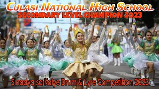 HS CHAMPION  CULASI NATIONAL HIGH SCH IN SINADYA SA KALYE DRUM amp LYRE COMPETITION 2023 [upl. by Pedro]