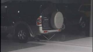 Crash Test 2001 Mitsubishi Montero  Pajero 5 MPH  Rear into Flat Barrier IIHS [upl. by Tobye453]