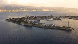 DRONE SYMA X5C RANGE MOD 150 meters height MESSINA Port and Strait SUNSET PART 1 [upl. by Gaillard]