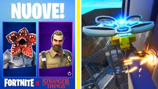 NUOVE SKIN STRANGER THINGS SU FORTNITE DRONE SALDATORE NELLA FABBRICA ROBOT [upl. by Mintz]