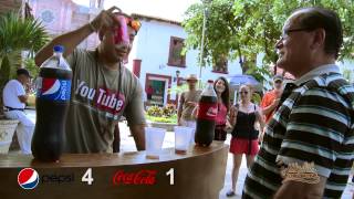 Pepsi Coca Cola Challenge in downtown Puerto Vallarta Mexico [upl. by Lajet]