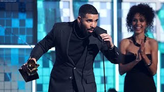 Drake cut off during Grammys acceptance speech [upl. by Aronel910]