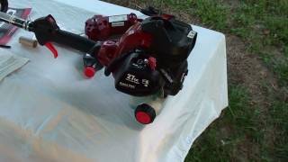 New Craftsman Gas Weed Trimmer with Electric Starter  Unboxing and First Start [upl. by Annoval]