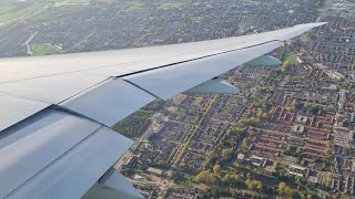 KLM Boeing 777300 landing at Amsterdam Airport Schiphols Polderbaan [upl. by Aletsirc36]