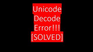 How to get the Encoding used on a file  CSV Unicode Decode Error  utf8  ISO  Python [upl. by Felita709]