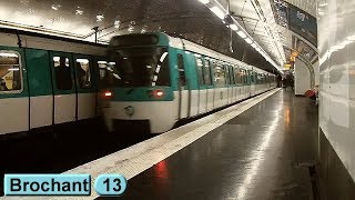 Métro de Paris  Brochant  Ligne 13  RATP MF77 [upl. by Ateuqahs628]