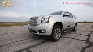 650 HP GMC Denali vs Hellcat Drag Race [upl. by Claiborne]