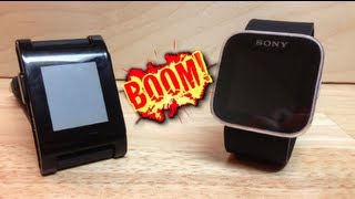 Pebble Smartwatch VS Sony SmartWatch [upl. by Iives]