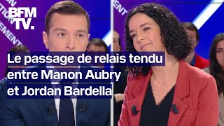 quotSexistequot quotdéputé fantômequot Le passage de relais tendu entre Manon Aubry et Jordan Bardella [upl. by Sylvan]