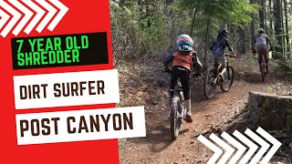 7YearOld on Dirt Surfer at Post Canyon [upl. by Alcot]