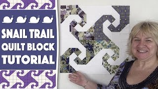 Quilting Blocks Snail Trail Quilt Block Tutorial [upl. by Ennaerb890]