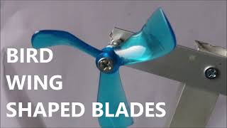 First ever Birdwing like bionic prop blades reduced bladetip vortices in sidebyside comparison [upl. by Tallia]