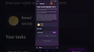 Crypto Security Upgraded Part 2 Video code  Tapswap Crypto Security Upgraded Part 2 Code [upl. by Notnirb]