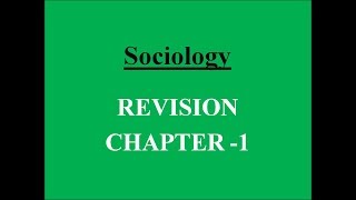 Sociology for UPSC  Revision  Socio Chapter 1  Paper 1  Lecture 52 [upl. by Coshow]