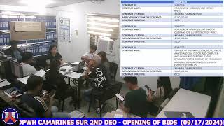 Procurement Livestream for DPWH Camarines Sur 2nd DEO on SEPTEMBER 17 2024 [upl. by Giarc]