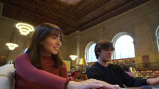 study with me  new york public library  no music  gage gomez yoora jung [upl. by Elimay728]