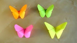 Basteln Origami Schmetterling falten mit Papier Leichte Deko selber machen 🦋 [upl. by Nedla268]