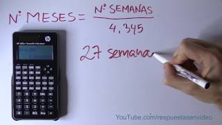 Cuántos MESES son 27 SEMANAS  Cómo PASAR 27 SEMANAS a MESES [upl. by Monreal]