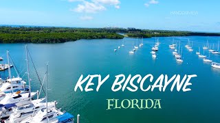 Key Biscayne Florida With Soft House Music 4K Footage Of Crandon Park Marina Cape Florida amp More [upl. by Urdna24]