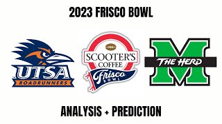 College Football Frisco Bowl  UTSA Roadrunners Vs Marshall Thundering Herd Analysis  Prediction [upl. by Adnic]