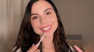 ASMR crisp and soft lipgloss mouth sounds👄 makeup layered soundsasmr for deep sleep and relaxation [upl. by Jamnes]