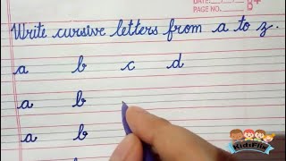 Cursive Writing for Beginners  Small Letters  Lowercase Alphabets  Howto Tutorial a to z [upl. by Ylahtan]