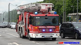 Lagerhalle in Vollbrand  Werkfeuerwehr Allessa Chemie im Einsatz Großbrand in Frankfurt Griesheim [upl. by Mccreary]