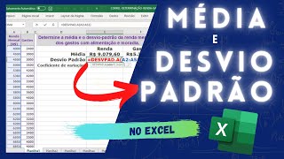 MÉDIA e DESVIO PADRÃO no EXCEL  COEFICIENTE de VARIAÇÃO no EXCEL ESTATÍSTICA DESCRITIVA EXCEL [upl. by Aiekan]