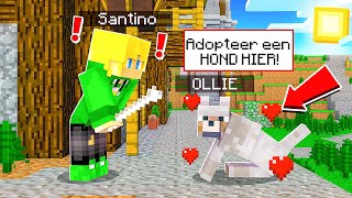 Ik ADOPTEER PUPPY OLLIE In MINECRAFT Survival [upl. by Nazler]