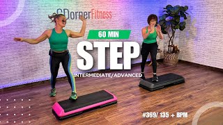 ☘️60 Minute  INTERMEDIATE TO ADVANCED STEP WORKOUT ☘️ 135 BPM  369 [upl. by Tanberg53]